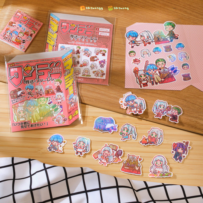 !!! Frieren The Hero Party Holographic Sticker Pack