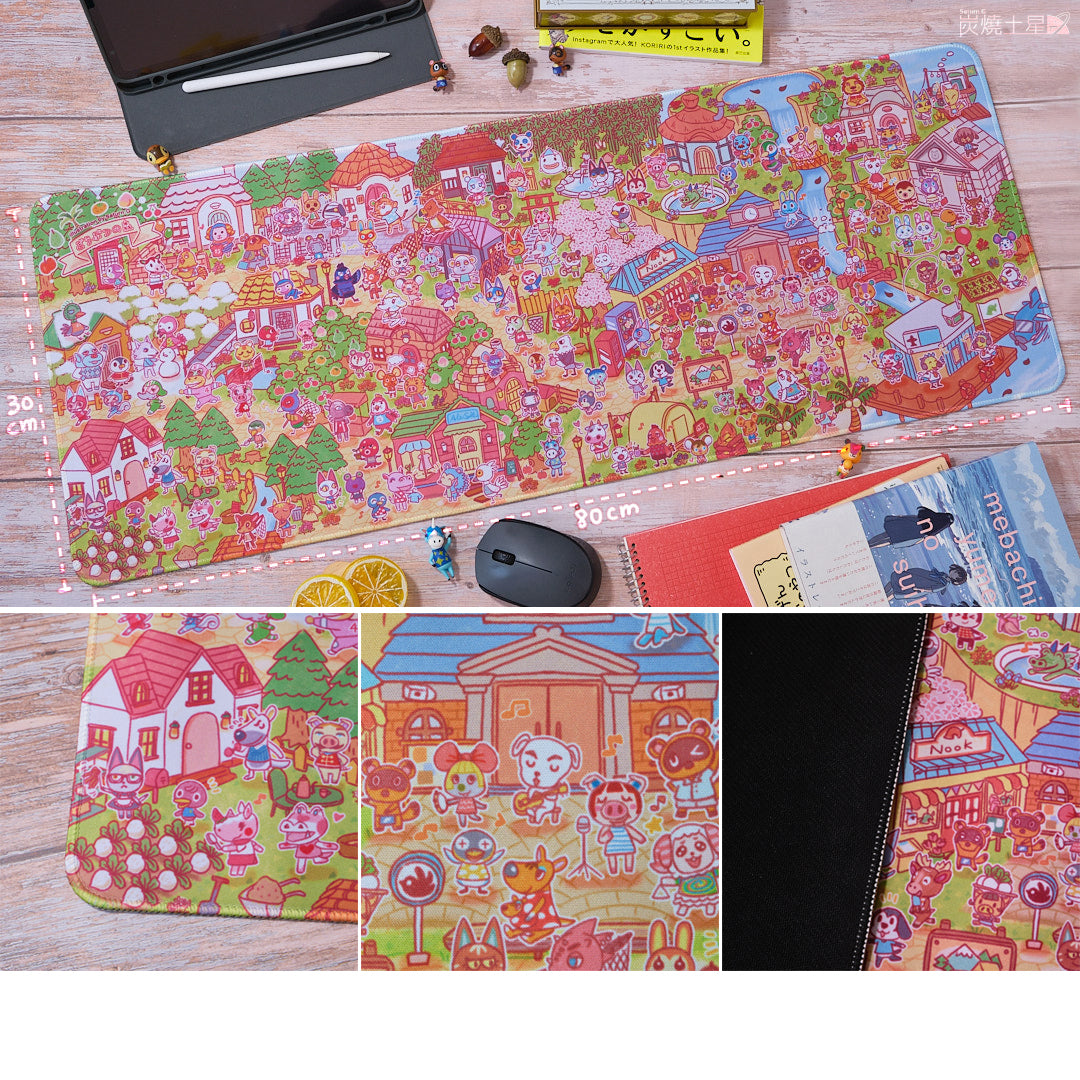 Animal Crossing happy landing Big Gaming Mousepad