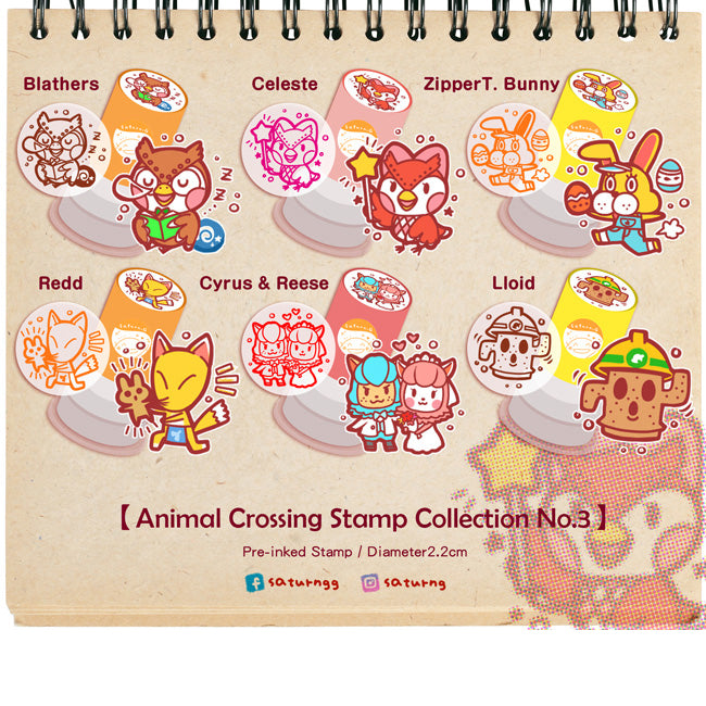 Animal Crossing Pre inked Stamp No.3