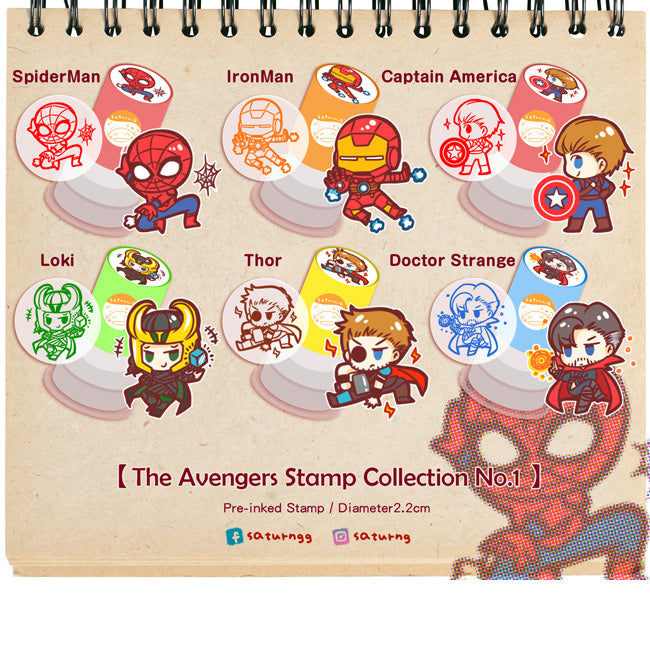 The Avengers Pre inked Stamp No.1