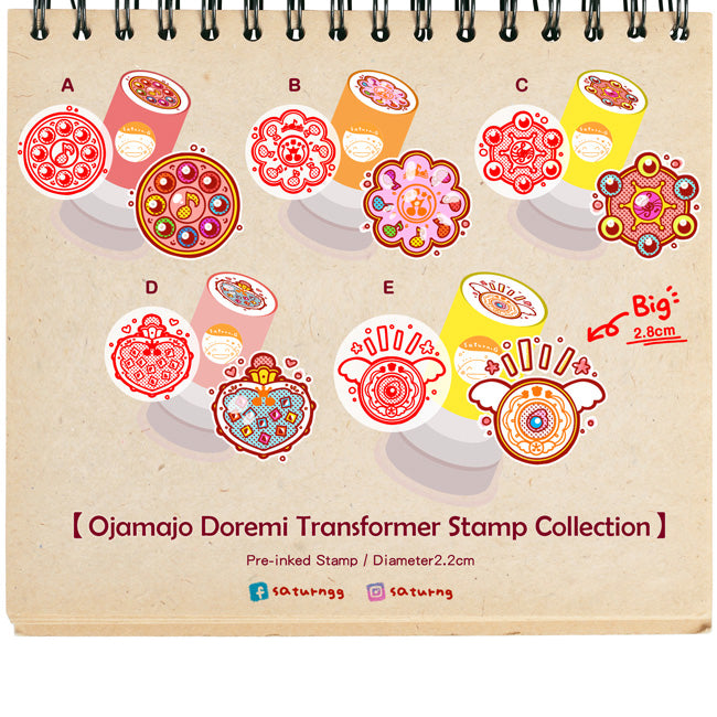 Ojamajo Doremi Transformer Pre inked Stamp