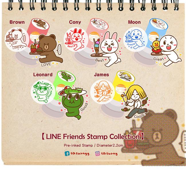 LINE Friends Pre inked Stamp