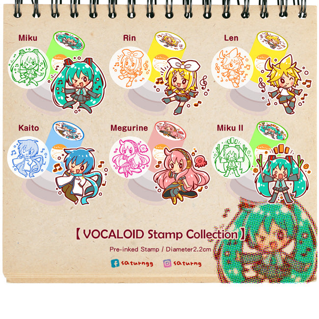 Vocaloid Pre inked Stamp